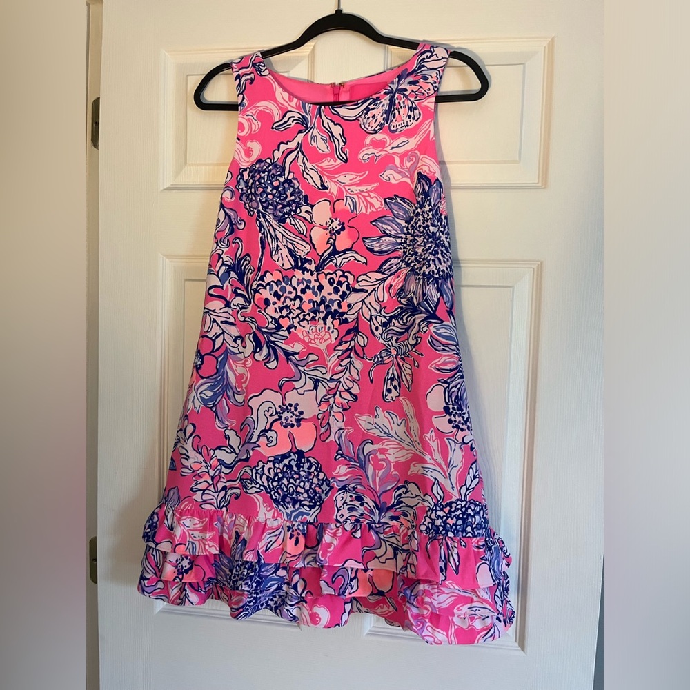 Lilly Pulitzer Pink and Blue Patterned Romper with Dress Coveting